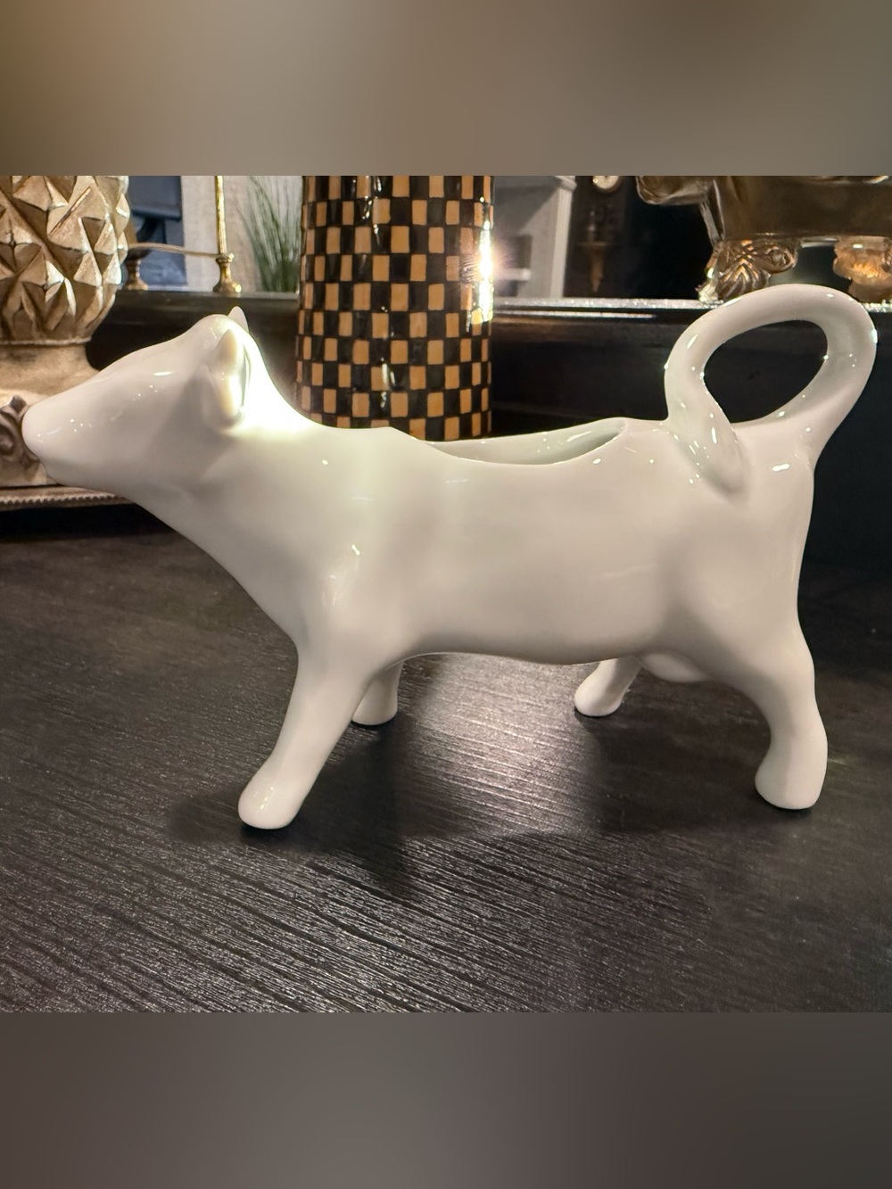 Williams Sonoma Apilco Porcelain White Ceramic Cow Creamer Pitcher